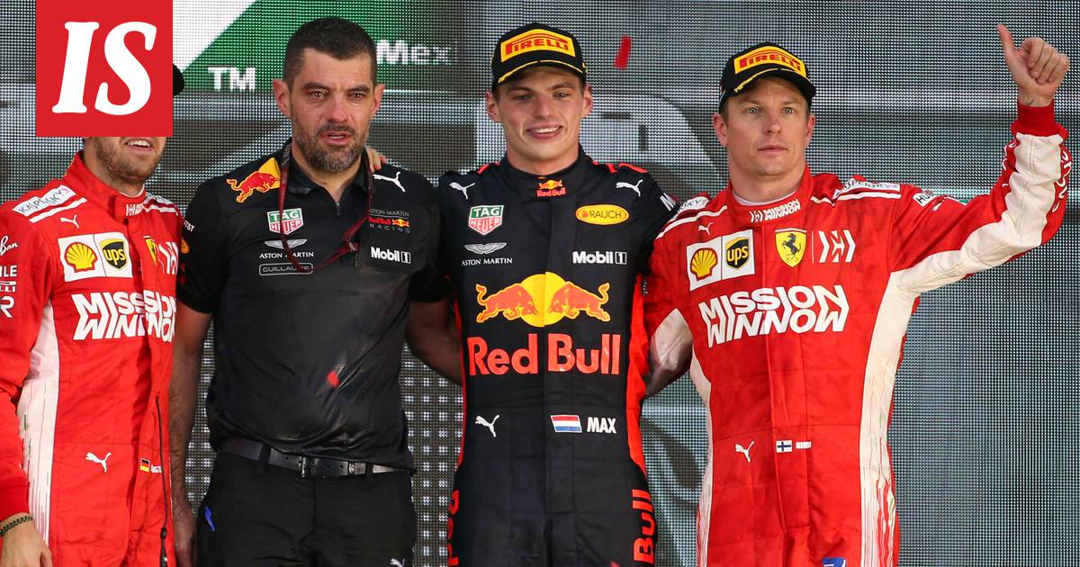 Kimi Raikkonen Nousi Dramaattisesti Palkintopallille Verstappen Voitti Hamilton Mestari Formula 1 Ilta Sanomat