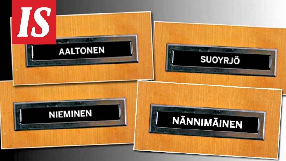 Suomalaistutkimus: Nämä ovat miellyttävimmät ja epämiellyttävimmät sukunimet  - katso top 10! - Kotimaa - Ilta-Sanomat