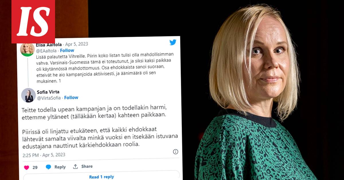 Elisa Aaltola kritisoi Varsinais-Suomen vihreitä - Politiikka - Ilta-Sanomat