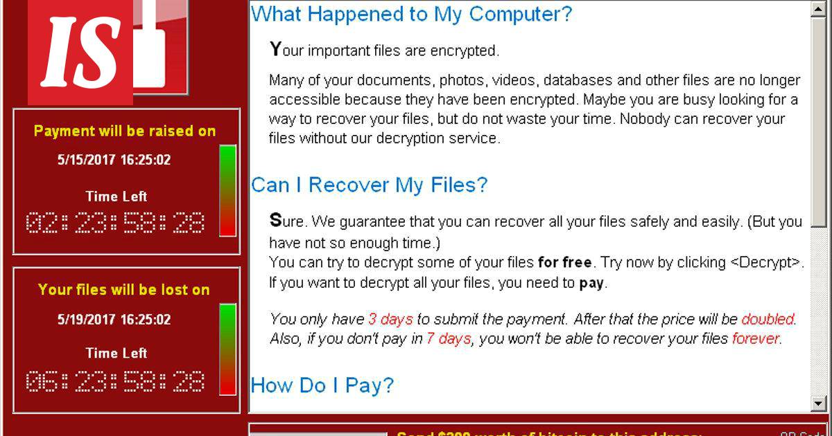 WannaCry-kiristysohjelmassa oli harvinaisen ilkeä koukku: Aikoi jättää  uhrit pulaan - Tietoturva - Ilta-Sanomat
