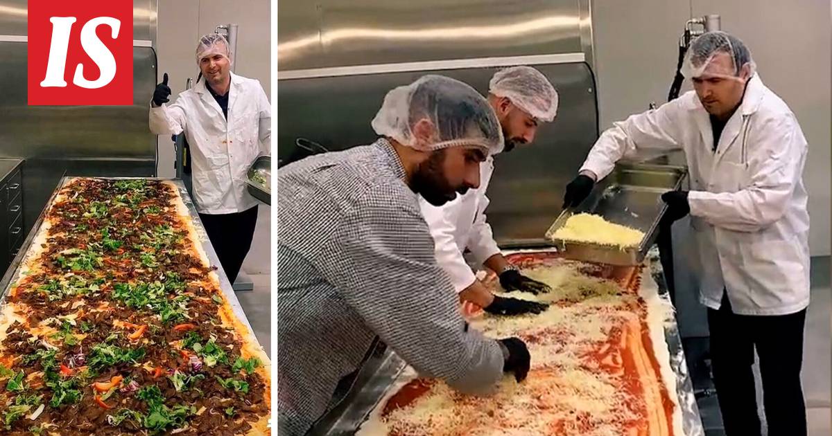 Onko tässä Suomen suurin pizza? Perniöläinen yrittäjä kyllästyi  kilpailijoiden kuittailuun - Kotimaa - Ilta-Sanomat