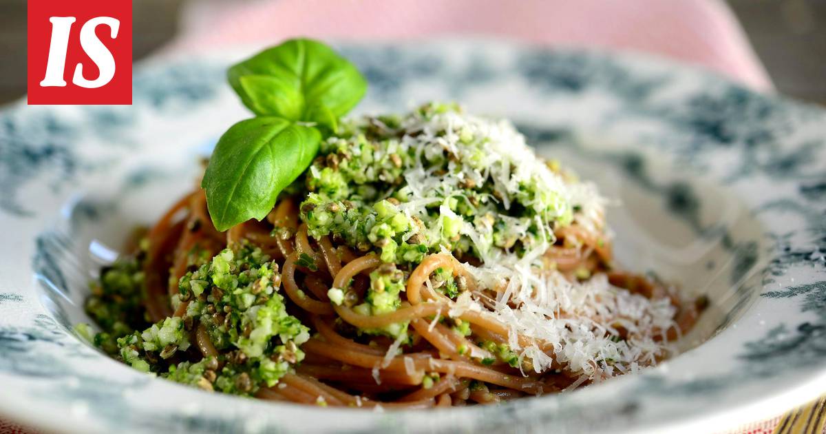 Kahden kaalin pesto ja spelttipastaa - Reseptit - Ilta-Sanomat