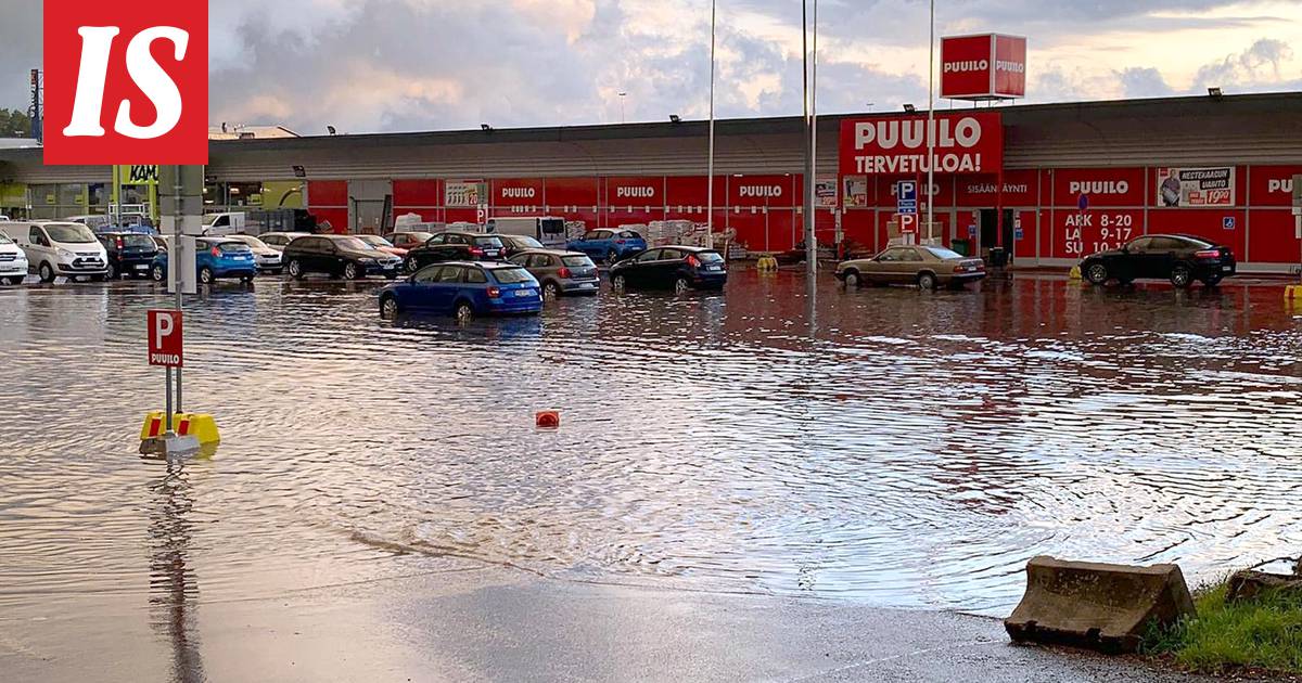 Rankkasade kuritti kauppakeskuksia ja kellareita Keski-Uudellamaalla –  pahiten kärsi kuitenkin Posti - Kotimaa - Ilta-Sanomat