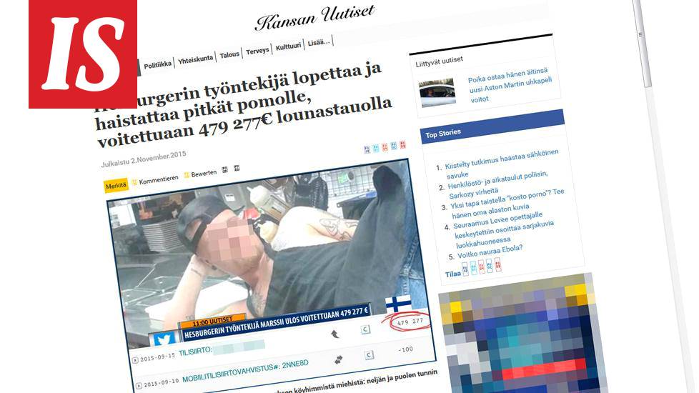 Uusi huijaus leviää: ”Hesburgerin työntekijä haistattaa pitkät pomolle  voitettuaan 479 277 € lounastauolla” - Digitoday - Ilta-Sanomat