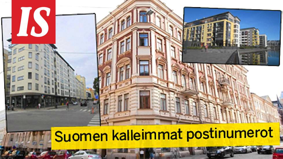 IS-selvitys: Nämä ovat Suomen kalleimmat postinumeroalueet - löydätkö oman  asuinpaikkasi? - Asuminen - Ilta-Sanomat
