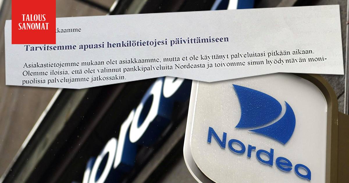 Saitko Nordealta tällaisen kirjeen? Toimi näin, tai pankkipalvelut voidaan  jäädyttää - Taloussanomat - Ilta-Sanomat